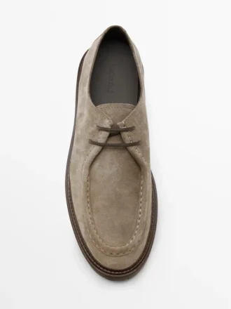 Moc Toe Split Suede Shoes