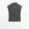 Moulina Knit Vest with Collar Detail