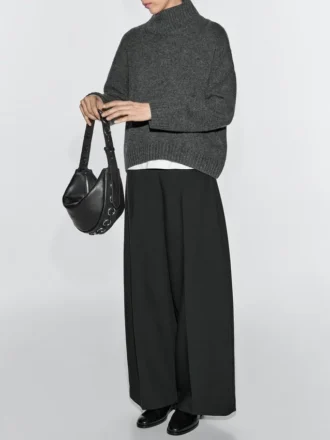 Nappa Leather Bag with Eyelets