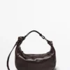 Nappa Leather Bag with Metal Buckle