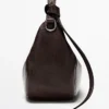 Nappa Leather Bag with Metal Buckle