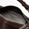 Nappa Leather Bag with Metal Buckle