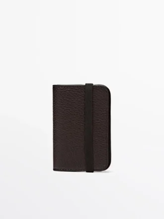Nappa Leather Card Holder with Flap