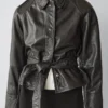 Nappa Leather Jacket with Belt