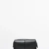 Nappa Leather Toiletry Bag with Zip