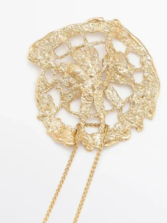 Necklace with Lace Piece Pendant