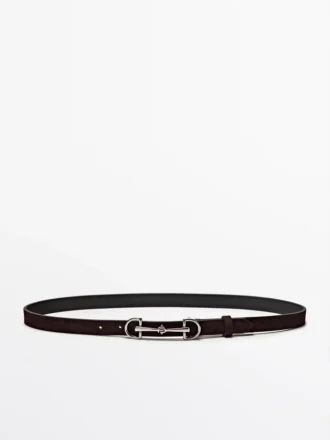 Nubuck Leather Equestrian Belt