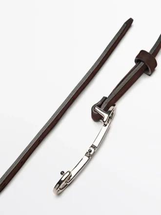 Nubuck Leather Equestrian Belt