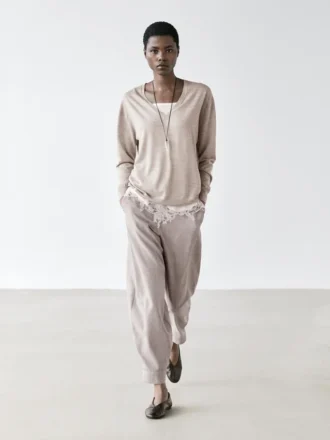 Oversize V-Neck Knit Sweater