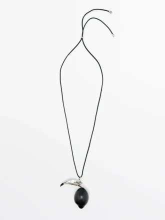 Pendant with Glass Lemon Piece