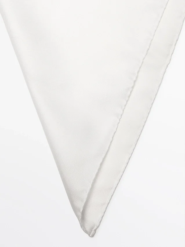 Plain 100% Silk Pocket Square Plain 100% Silk Pocket Square