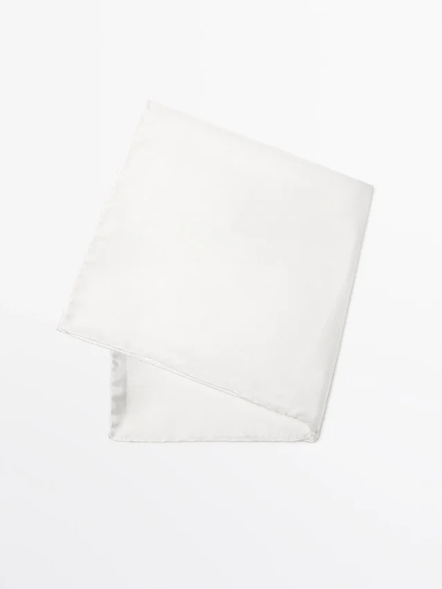 Plain 100% Silk Pocket Square Plain 100% Silk Pocket Square