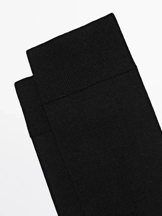 Plain Silk Blend Knit Socks Plain Silk Blend Knit Socks