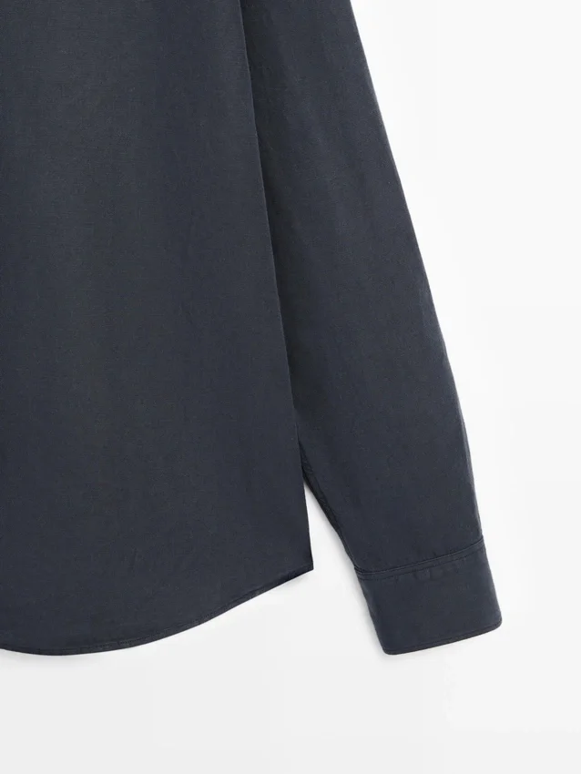 Regular Fit Linen Blend Shirt Regular Fit Linen Blend Shirt