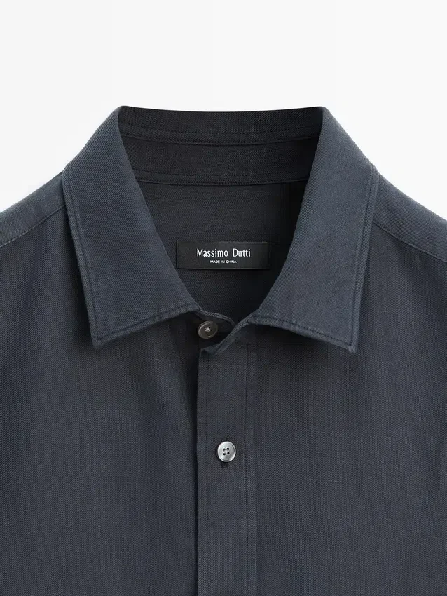 Regular Fit Linen Blend Shirt Regular Fit Linen Blend Shirt