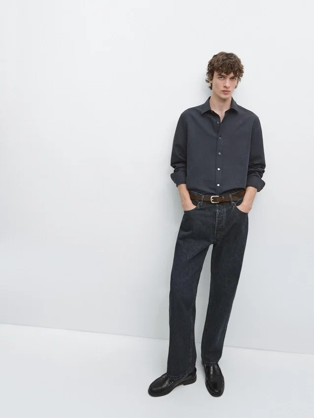 Regular Fit Linen Blend Shirt Regular Fit Linen Blend Shirt