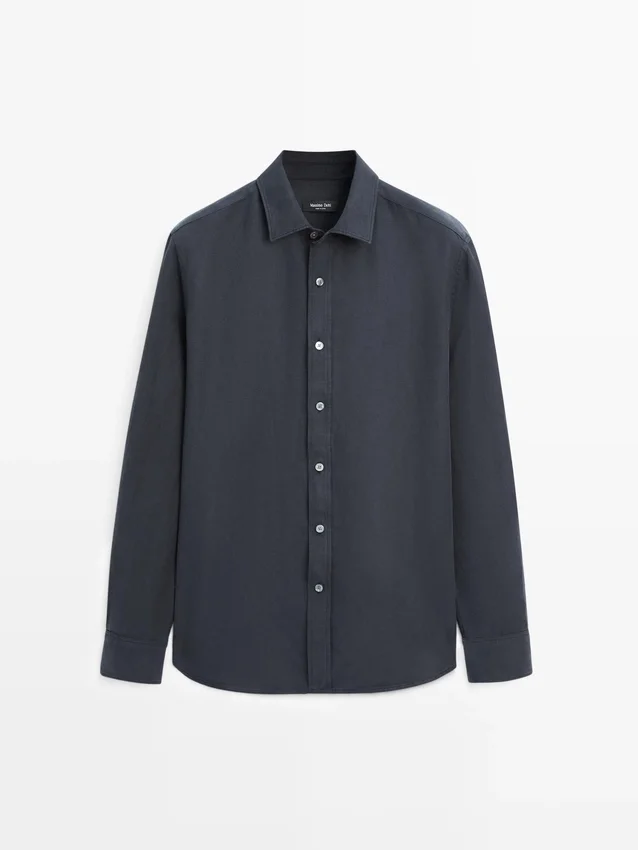 Regular Fit Linen Blend Shirt Regular Fit Linen Blend Shirt