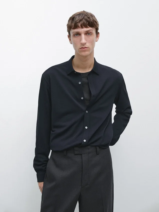 Regular Fit Melange Shirt Regular Fit Melange Shirt