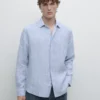 Regular Fit Striped Linen Shirt Regular Fit Striped Linen Shirt