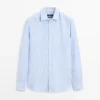Regular Fit Striped Linen Shirt Regular Fit Striped Linen Shirt