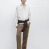 Relaxed Fit Cotton Trousers