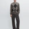 Relaxed Fit Wool Blend Trousers