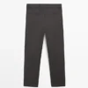 Relaxed Fit Wool Blend Trousers