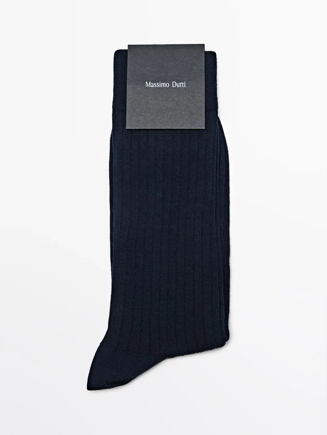 Ribbed Cotton Blend Socks Ribbed Cotton Blend Socks