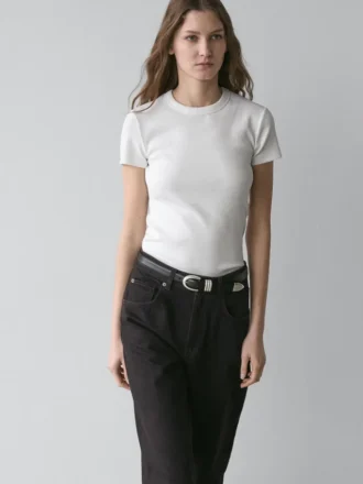 Ribbed Heavy Weight Short Sleeve T-Shirt