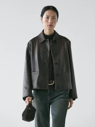 Short Nappa Leather Jacket