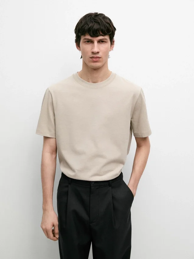 Short Sleeve Cotton Blend T-Shirt Short Sleeve Cotton Blend T-Shirt