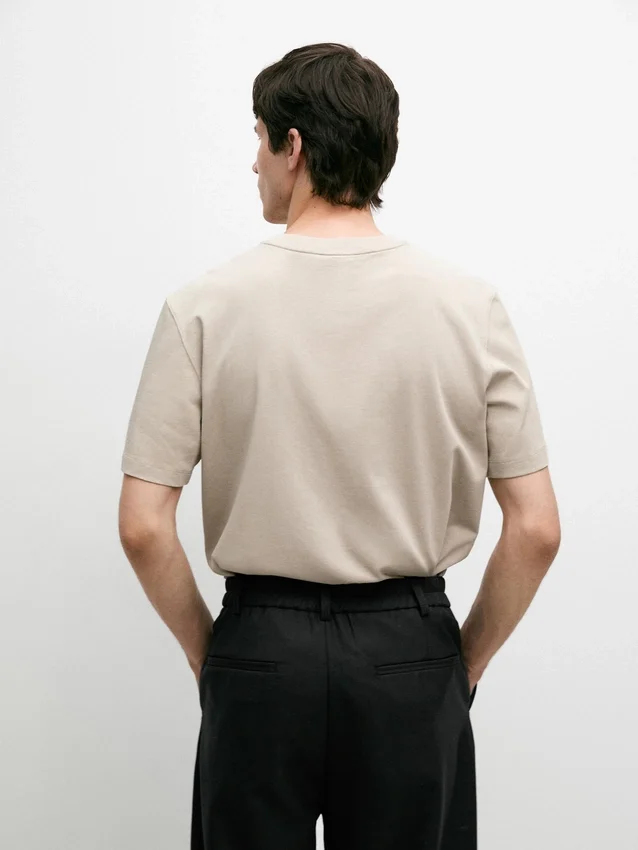 Short Sleeve Cotton Blend T-Shirt Short Sleeve Cotton Blend T-Shirt