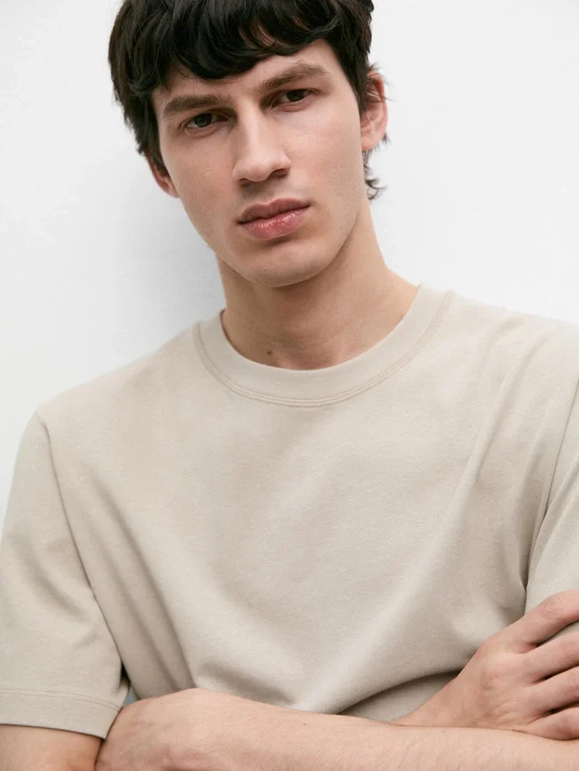 Short Sleeve Cotton Blend T-Shirt Short Sleeve Cotton Blend T-Shirt