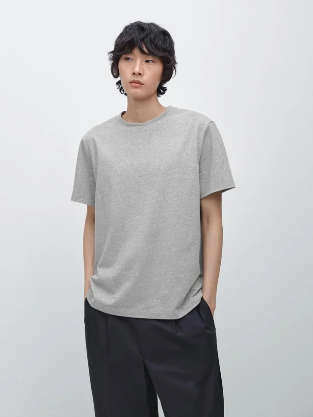 Short Sleeve Cotton Melange T-Shirt Short Sleeve Cotton Melange T-Shirt