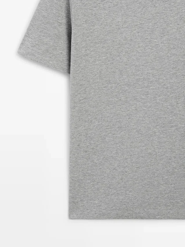 Short Sleeve Cotton Melange T-Shirt Short Sleeve Cotton Melange T-Shirt