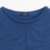 Short Sleeve Knit Cotton Blend Sweater