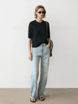 Short Sleeve Knit Sweater