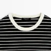 Short Sleeve T-Shirt with Contrast Stripes