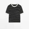 Short Sleeve T-Shirt with Contrast Stripes