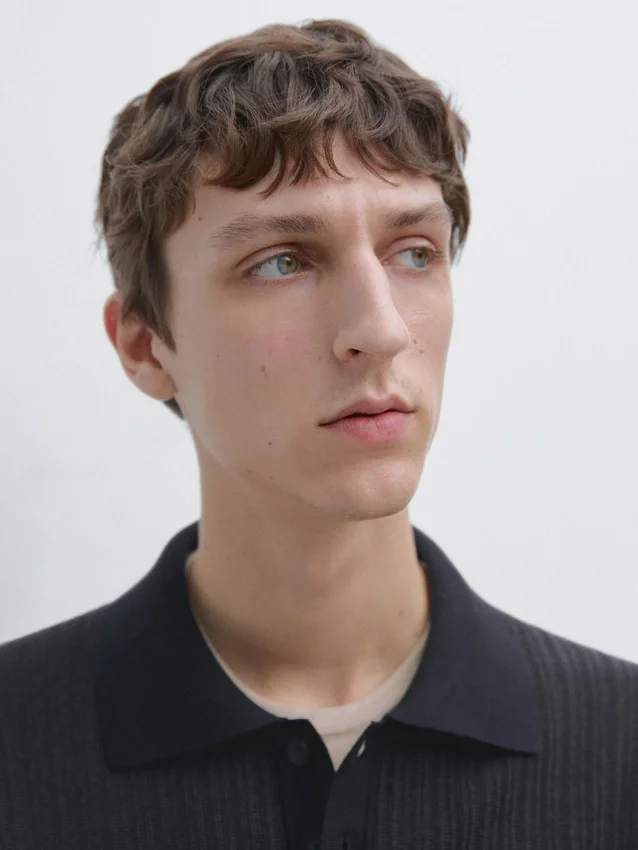 Short Sleeve Textured Knit Polo Shirt Short Sleeve Textured Knit Polo Shirt