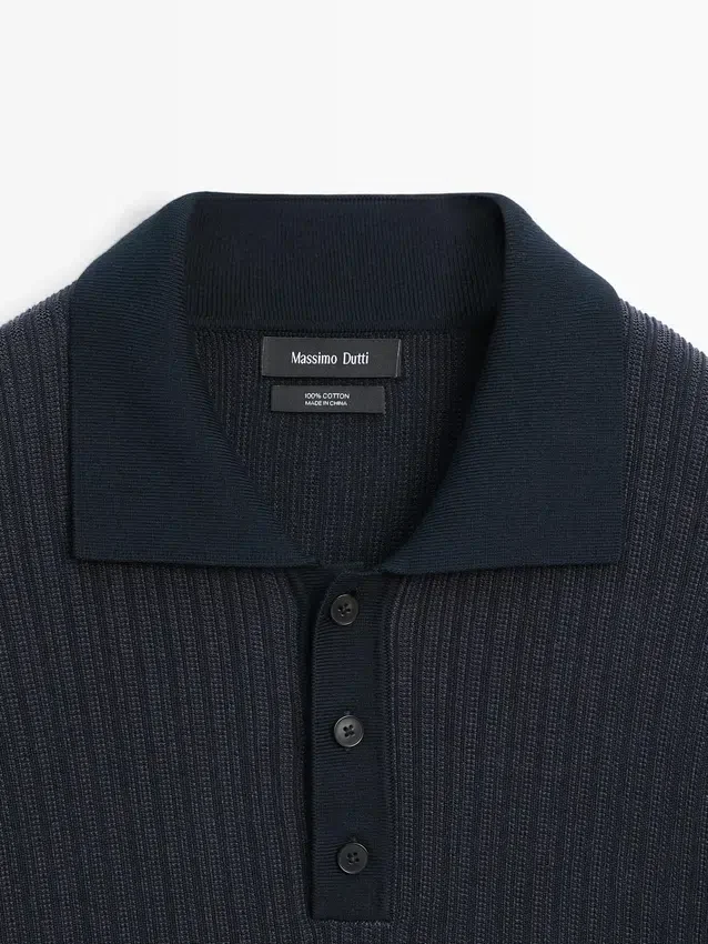 Short Sleeve Textured Knit Polo Shirt Short Sleeve Textured Knit Polo Shirt