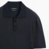 Short Sleeve Textured Knit Polo Shirt Short Sleeve Textured Knit Polo Shirt