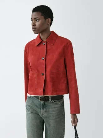 Short Suede Leather Jacket