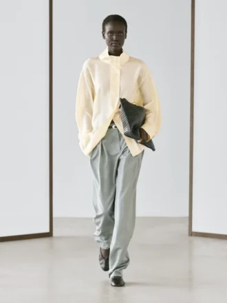 Silk Shirt with Button Detail