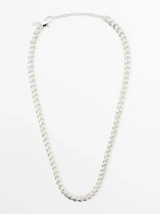 Silver-Toned Chain Link Necklace