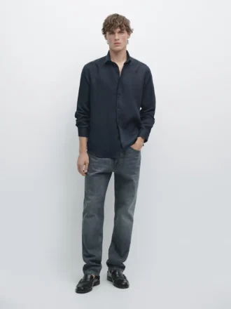 Slim Fit 100% Linen Shirt