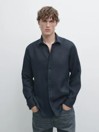 Slim Fit 100% Linen Shirt