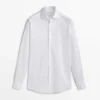 Slim Fit Cotton Shirt with Double Cuffs