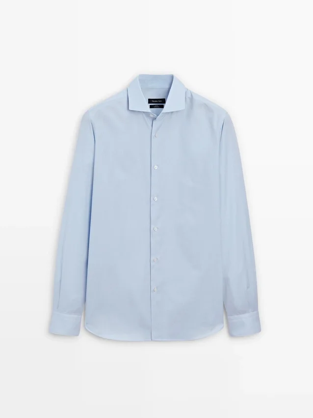 Slim Fit Micro-Checked 100% Cotton Shirt Slim Fit Micro-Checked 100% Cotton Shirt