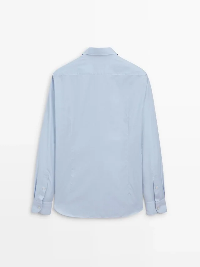 Slim Fit Micro-Checked 100% Cotton Shirt Slim Fit Micro-Checked 100% Cotton Shirt